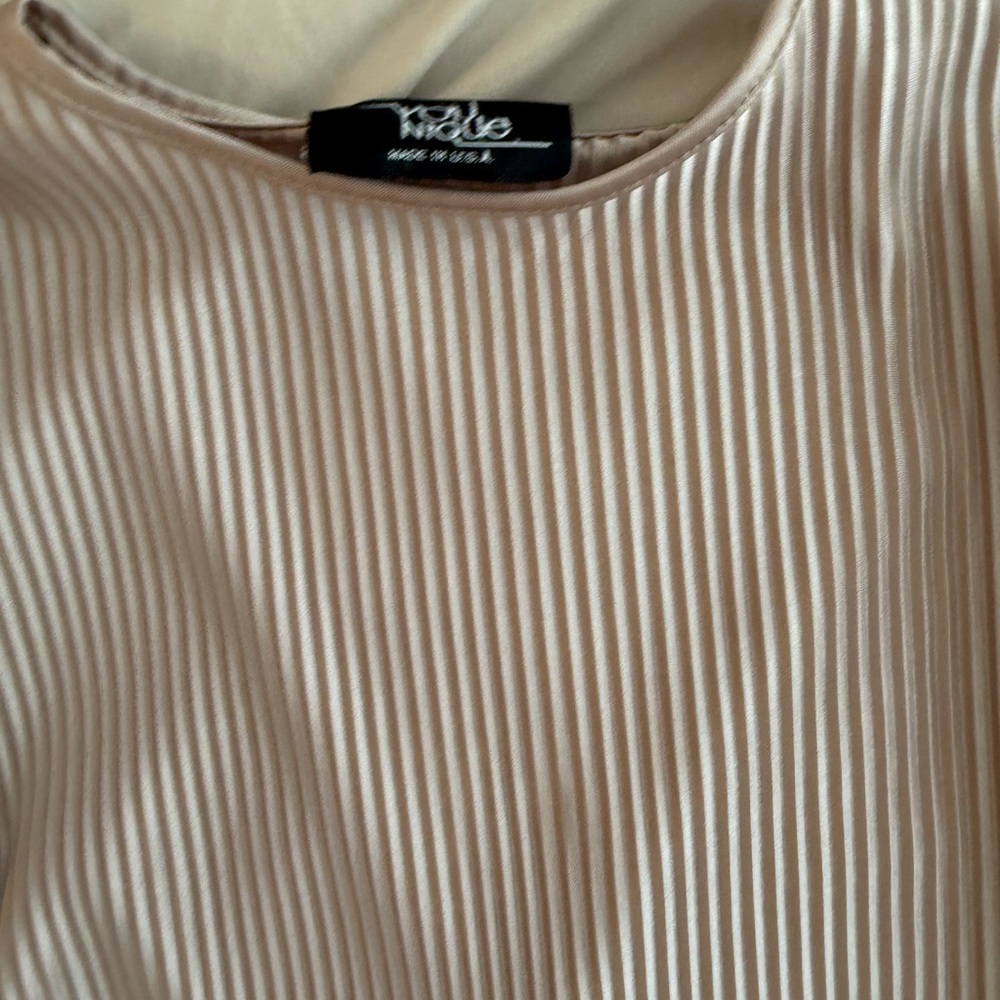 Younique Cream Ribbed Blouse